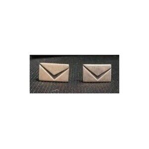 Vintage Mail Check Cufflink Metal Formal Wear Dress Shirt Cuff Link